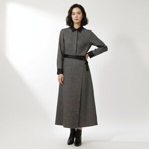 Vassa & Co Women's Designer Shirt Dress Collar Long Sleeves NWT $675